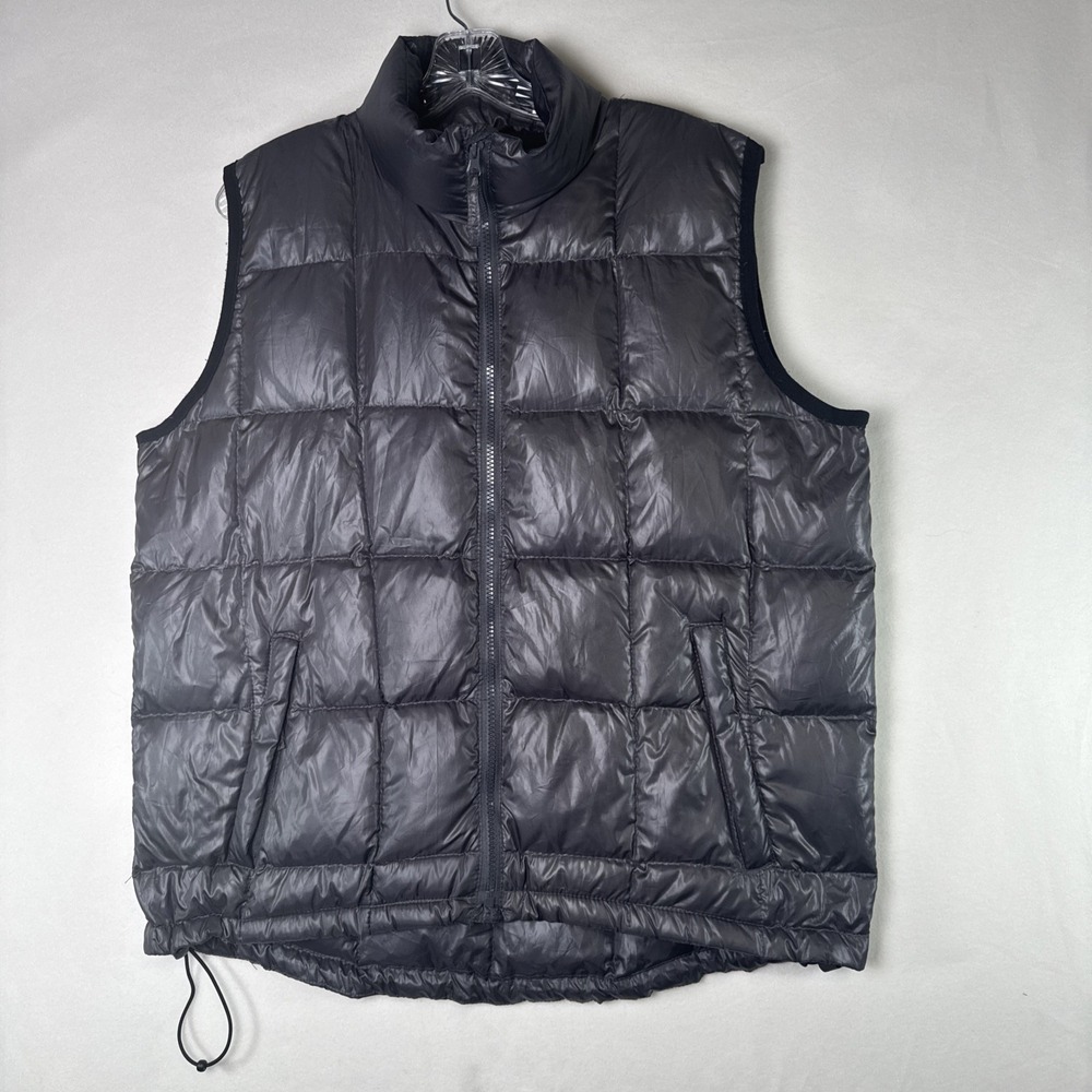 Sportscaster Men's Puffer Vest Small Dark Gray Down Feather Lined